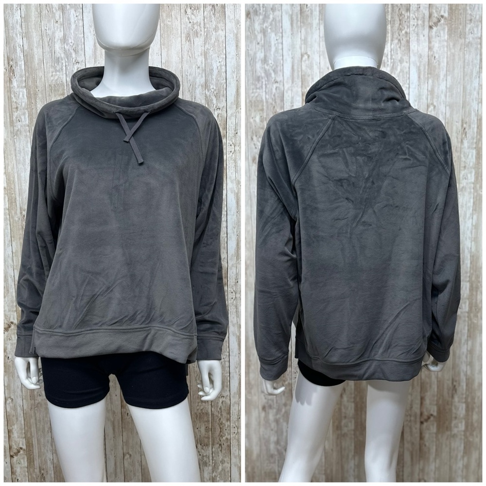 Barefoot Dreams LuxChic Grey Funnel Neck Pullover NWT [13164] - Picture 3 of 8